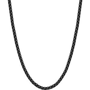 Black Tone Box Chain Necklaces